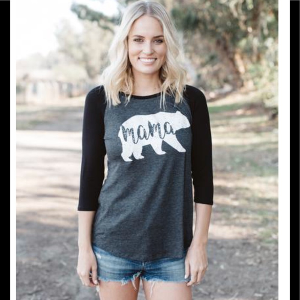 Lovely Souls Mama Bear baseball tee / raglan NWOT